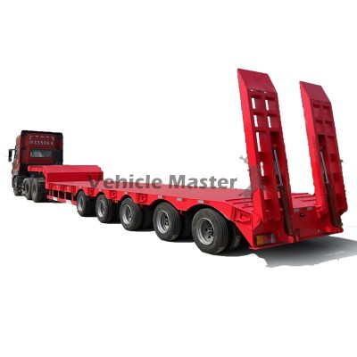 3 Axle Machines Transportation 60ton Low Flatbed Semi Trailer Price Algeria